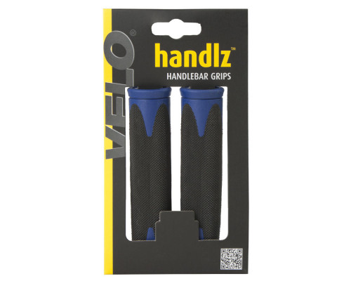 Ручки 5-410363 на руль резиновые 2-х компонентные 130мм черно-синие (на блистере) VELO