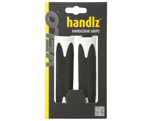 Ручки 5-410369 на руль резиновые 2-х компонентные 130мм черно-белые (на блистере) VELO