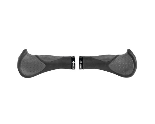 Ручки 5-410466 на руль СУПЕРКОМФОРТ резина+гель 3-х компонентные 135мм эргон. 2 фиксатора черно-серые (на блистере) VELO