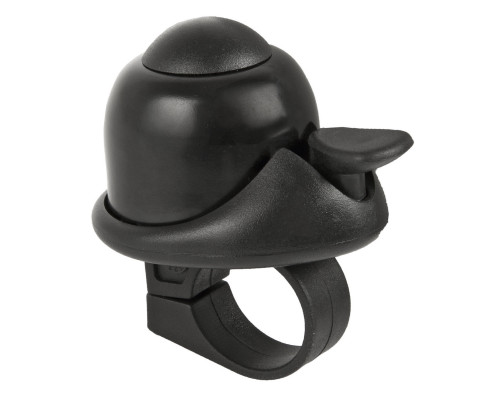 Звонок 5-420066 алюминиевый /пластик мини D=36мм громкий и долгий звук черный (на блистере) M-WAVE