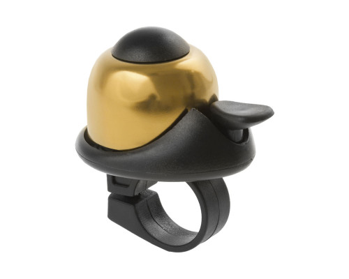 Звонок 5-420067 алюминиевый /пластик мини D=36мм громкий и долгий звук золотистый (на блистере) M-WAVE