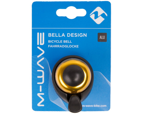 Звонок 5-420067 алюминиевый /пластик мини D=36мм громкий и долгий звук золотистый (на блистере) M-WAVE