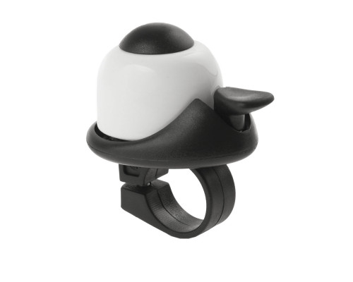 Звонок 5-420142 алюминиевый /пластик мини D=36мм громкий и долгий звук (на блистере) белый M-WAVE