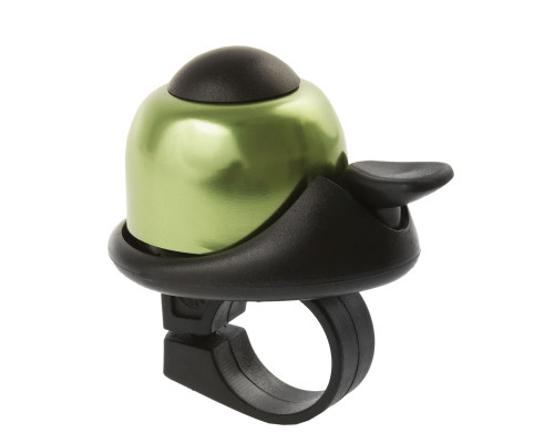 Звонок 5-420145 алюминиевый /пластик мини D=36мм громкий и долгий звук (на блистере) зеленый M-WAVE