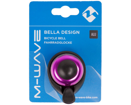 Звонок 5-420148 алюминиевый /пластик мини D=36мм громкий и долгий звук (на блистере) розовый M-WAVE