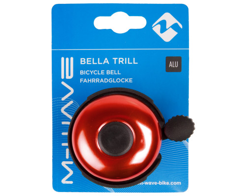 Звонок 5-420153 алюминиевый /пластик D=53мм черно-красный (на блистере) M-WAVE