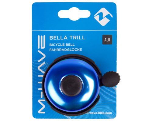 Звонок 5-420154 алюминиевый /пластик D=53мм черно-синий (на блистере) M-WAVE