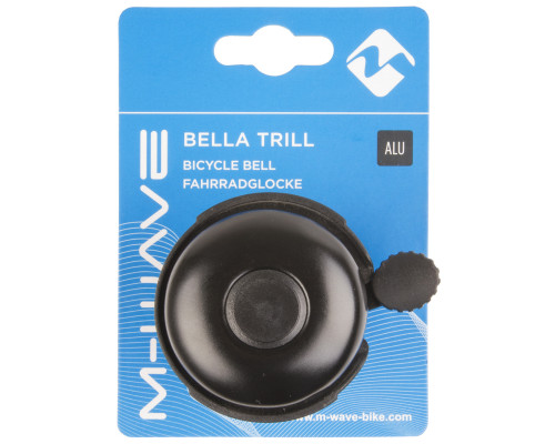 Звонок 5-420191 алюминиевый /пластик D=53мм черный (на блистере) M-WAVE