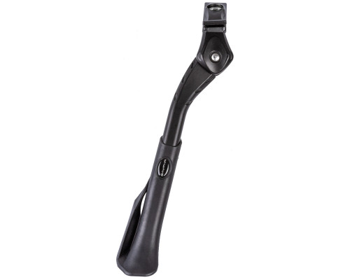 Подножка 5-430734 алюминиевая 24-29″ регулируемая центрального крепления с планкой, усиленная, подходит к электро вело черная M-WAVE