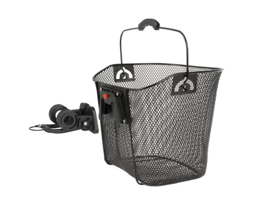 Корзина 5-431518 передняя 35х25х25/22см быстросъемная д/руля 25,4/31,8мм сталь черная CLIP ON VENTURA