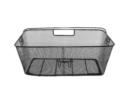 Корзина 5-431545 задняя увеличенного размера сталь на багажник с ручкой черная M-WAVE