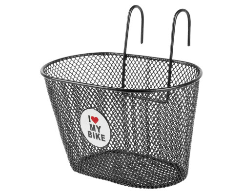 Корзина 5-431555 детская 25х15х14,5см сталь универсальное крепление на руль/багажник черная