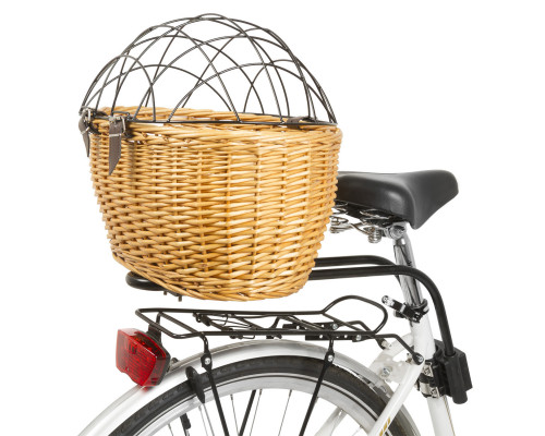 Корзина 5-431604 перед/задний для животных быстросъемная 43х30х22/14см сталь/дерево плетеная HANDMADE коричневая BA PET M-WAVE