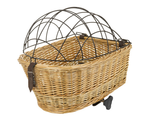 Корзина 5-431605 для животных на багажник быстросъемная 44х31х22/16см сталь/дерево плетеная HANDMADE коричневая CARRIER TOP M-WAVE