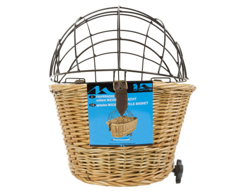 Корзина 5-431605 для животных на багажник быстросъемная 44х31х22/16см сталь/дерево плетеная HANDMADE коричневая CARRIER TOP M-WAVE