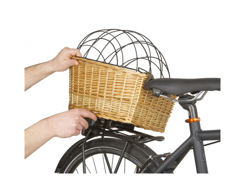 Корзина 5-431605 для животных на багажник быстросъемная 44х31х22/16см сталь/дерево плетеная HANDMADE коричневая CARRIER TOP M-WAVE