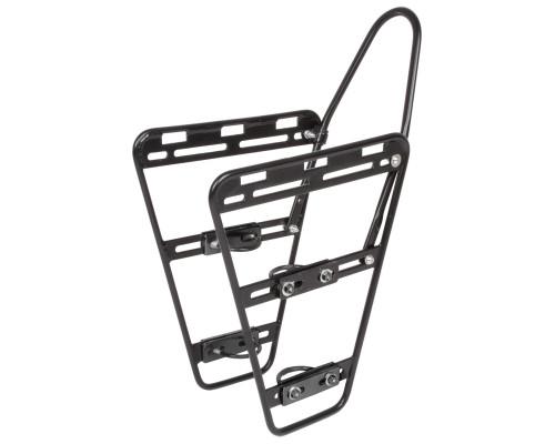 Багажник 5-440466 алюминиевый 24-28″ передний универсальный крепление к передний вилке д/боковых сумок черный