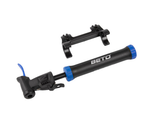 Насос 5-470226 пластиковый двойного действия универсальный головка с иглой д/мяча черно-синий BETO