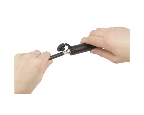 Насос 5-470280 алюминиевый шланг 150мм универсальный головка, 89г, заглушка, черный M-WAVE