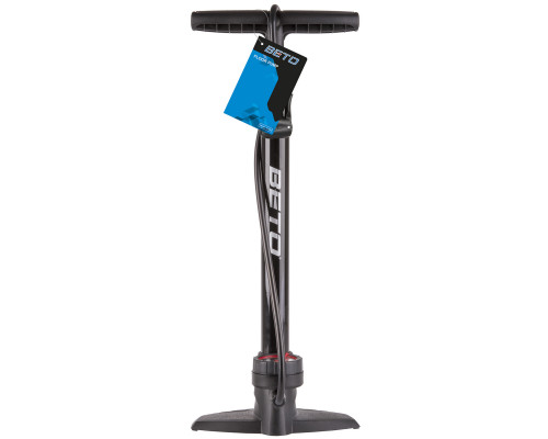 Насос 5-470376 напольный стальной с манометром 2 головки (AV, DV, FV) 11Бар/160 PSI черный BETO