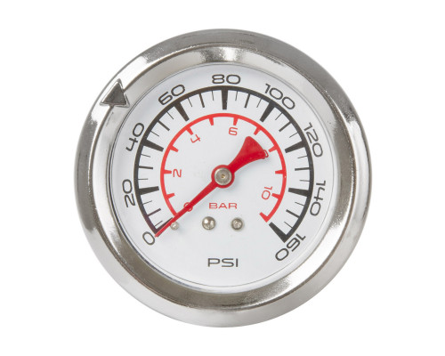 Насос 5-470531 напольный удлиненный алюминиевый с манометром 10Бар/145PSI универсальная головка, на шланге+иголка серебристый M-WAVE