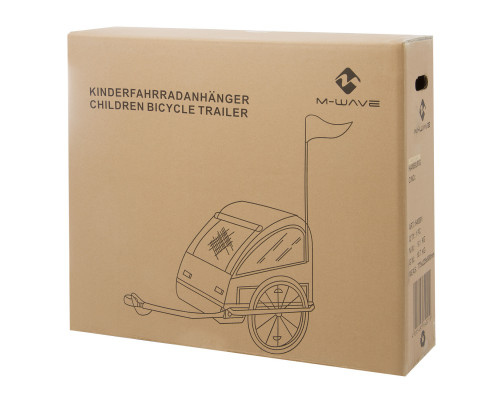 Крепление 5-640091 прицеп для перевозки детей или грузов алюминиевый рама и обод 20″ 2 сиденияя с крышей