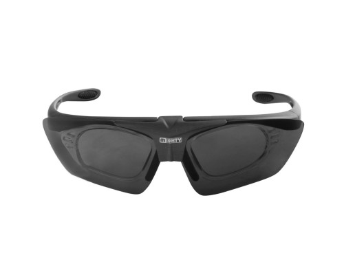 Очки 5-710015 солнцезащитные с дополнительной оправой для диоптр. линз+чехол+прозр./желтые сменные линзы MIGHTY