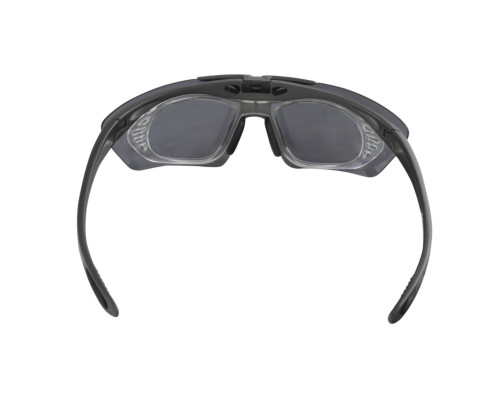 Очки 5-710015 солнцезащитные с дополнительной оправой для диоптр. линз+чехол+прозр./желтые сменные линзы MIGHTY