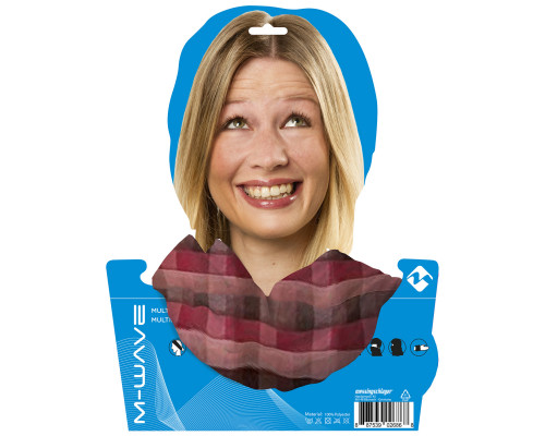 Бандана 5-715126 дышаший полиэстер с микрофиброй 24х48см бесшовная PURPLE SQUARED фиолетавая M-WAVE