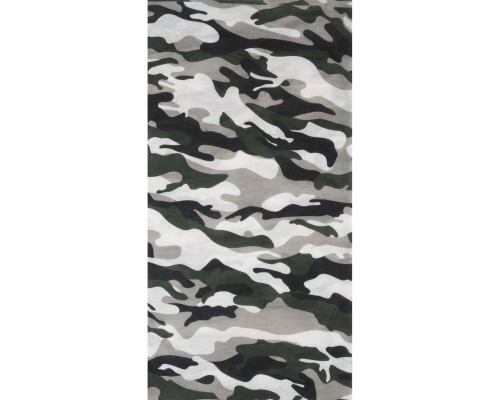 Бандана 5-715179 дышаший полиэст с микрофиброй 24х48см бесшовная CAMOUFLAGE черно-серо-бело-зеленая M-WAVE