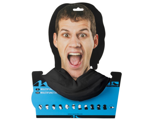 Бандана 5-715197 дышаший полиэстер с микрофиброй 24х48см бесшовная BLACK черная M-WAVE