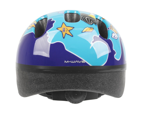 Шлем .детский/подростк. 5-731000 с сеточкой 6 отверстий 52-56см SEA WORLD/голубой M-WAVE