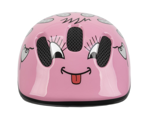 Шлем .детский/подростк. 5-731006 с сеточкой 6 отверстий 52-56см CURLY/розовый M-WAVE
