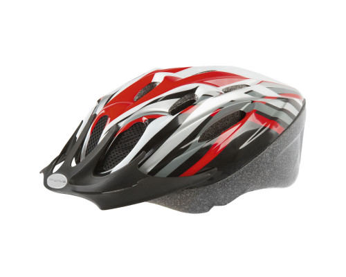 Шлем 5-731035 с сеточкой 11 отверстий, 58-61см черно-красно-белый M-WAVE ACTIVE