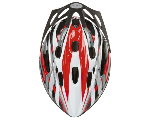 Шлем 5-731035 с сеточкой 11 отверстий, 58-61см черно-красно-белый M-WAVE ACTIVE