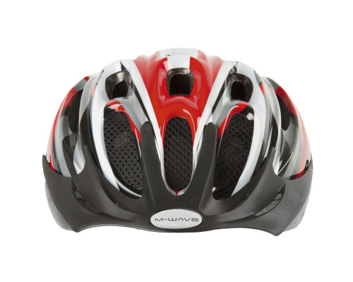 Шлем 5-731035 с сеточкой 11 отверстий, 58-61см черно-красно-белый M-WAVE ACTIVE
