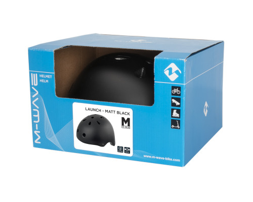 Шлем 5-731184 универс/ВМХ/FREESTYLE 11 отверстий,суперпрочный 54-58см матово-черный M-WAVE