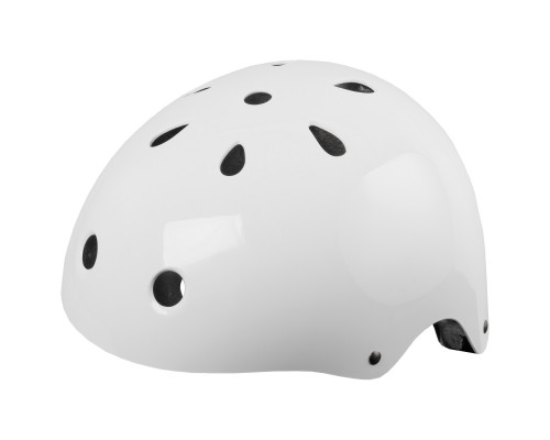 Шлем 5-731283 универс/ВМХ/FREESTYLE 11 отверстий, суперпрочный 58-61см лакир. белый VENTURA