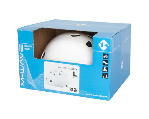 Шлем 5-731283 универс/ВМХ/FREESTYLE 11 отверстий, суперпрочный 58-61см лакир. белый VENTURA