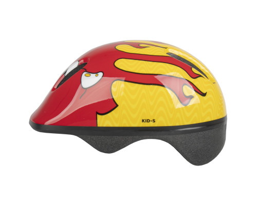 Шлем .детский/подростк. 5-734040 с сеточкой 6 отверстий 50-57см LITTLE DEVIL/красно-желтый M-WAVE