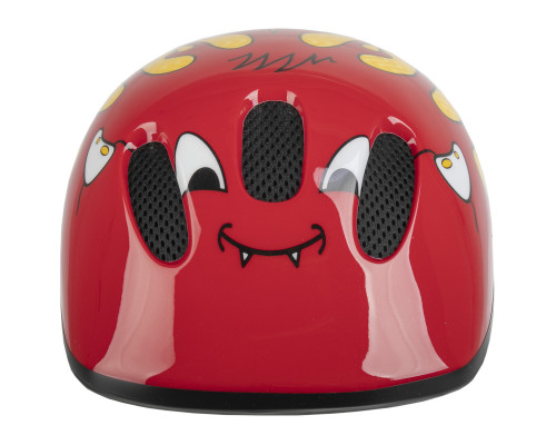 Шлем .детский/подростк. 5-734040 с сеточкой 6 отверстий 50-57см LITTLE DEVIL/красно-желтый M-WAVE
