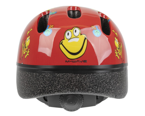 Шлем .детский/подростк. 5-734070 с сеточкой 6 отверстий 48-52см FROGS/красный M-WAVE