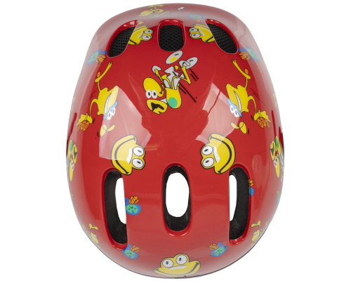 Шлем .детский/подростк. 5-734070 с сеточкой 6 отверстий 48-52см FROGS/красный M-WAVE