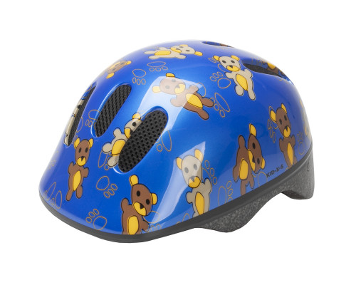 Шлем .детский/подростк. 5-734072 с сеточкой 6 отверстий 48-52см TEDDY/голубой M-WAVE