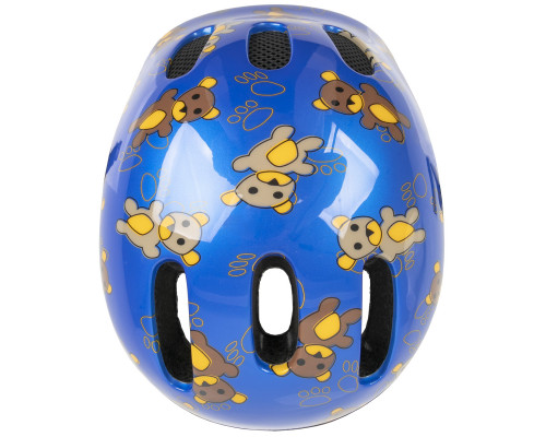 Шлем .детский/подростк. 5-734072 с сеточкой 6 отверстий 48-52см TEDDY/голубой M-WAVE
