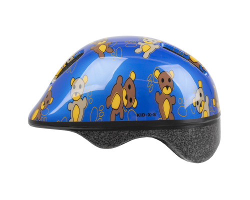 Шлем .детский/подростк. 5-734072 с сеточкой 6 отверстий 48-52см TEDDY/голубой M-WAVE