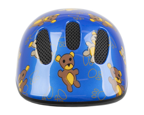 Шлем .детский/подростк. 5-734072 с сеточкой 6 отверстий 48-52см TEDDY/голубой M-WAVE