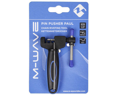 Выжимка 5-880031 профи д/всех типов цепей, запасной пин, антискользящее покрытие рукоятки, черно-синяя M-WAVE