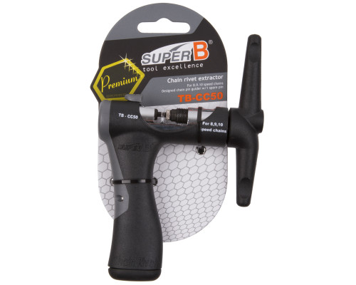 Выжимка 5-880033 профи для 5-10 скоростных цепей запасной пин Cr-V+антискользящее покрытие эргономичная ручка черно-серая SUPERB