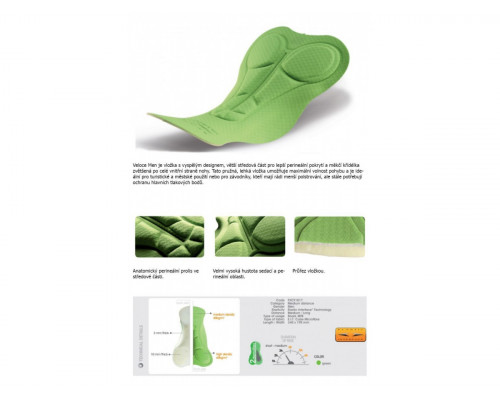 Велошорты/бриджи 8-7098218 Men Sport 3/4l Blk c памперсом черные размер S AUTHOR (Чехия)